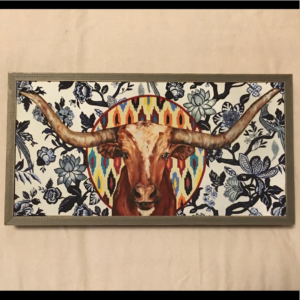 Modern Western Art Print w Wood Frame